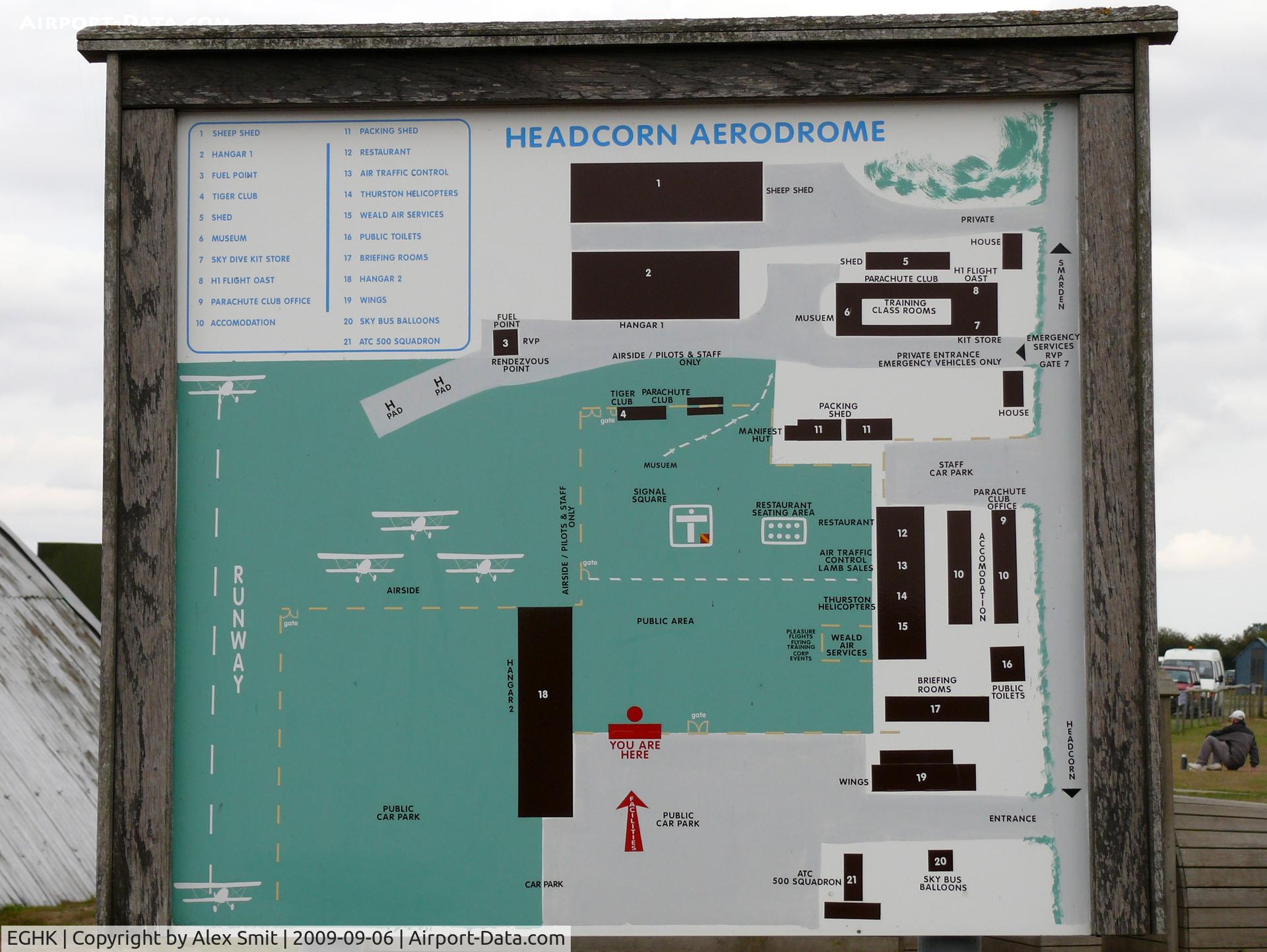 Penzance Heliport Airport, Penzance, England United Kingdom (EGHK) - Plan of Headcorn Aerodrome