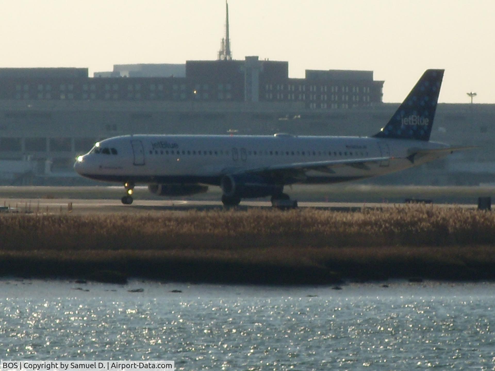 General Edward Lawrence Logan International Airport (BOS) - A320 holding short of RWY 22R.