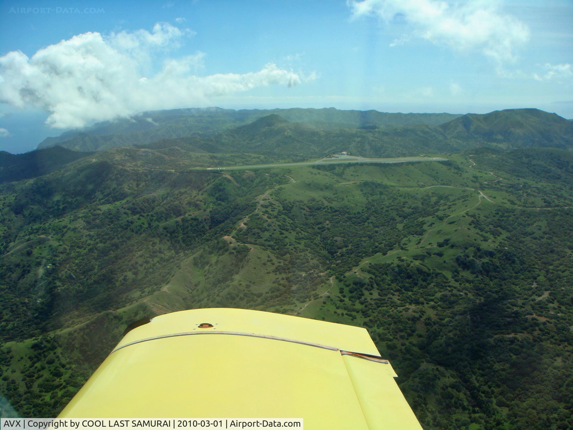 Catalina Airport (AVX) - A view from the right base Rwy22.