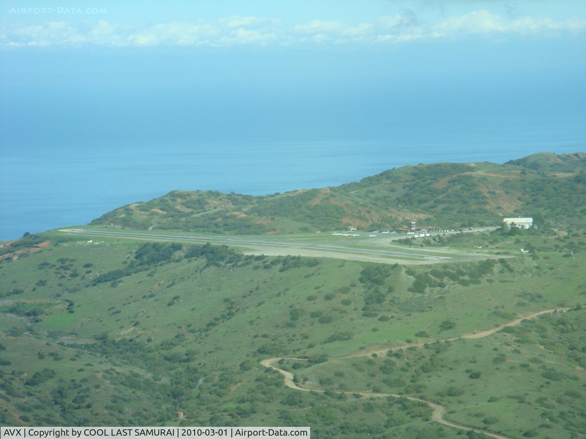 Catalina Airport (AVX) - A view from the right crosswind, Rwy22. 