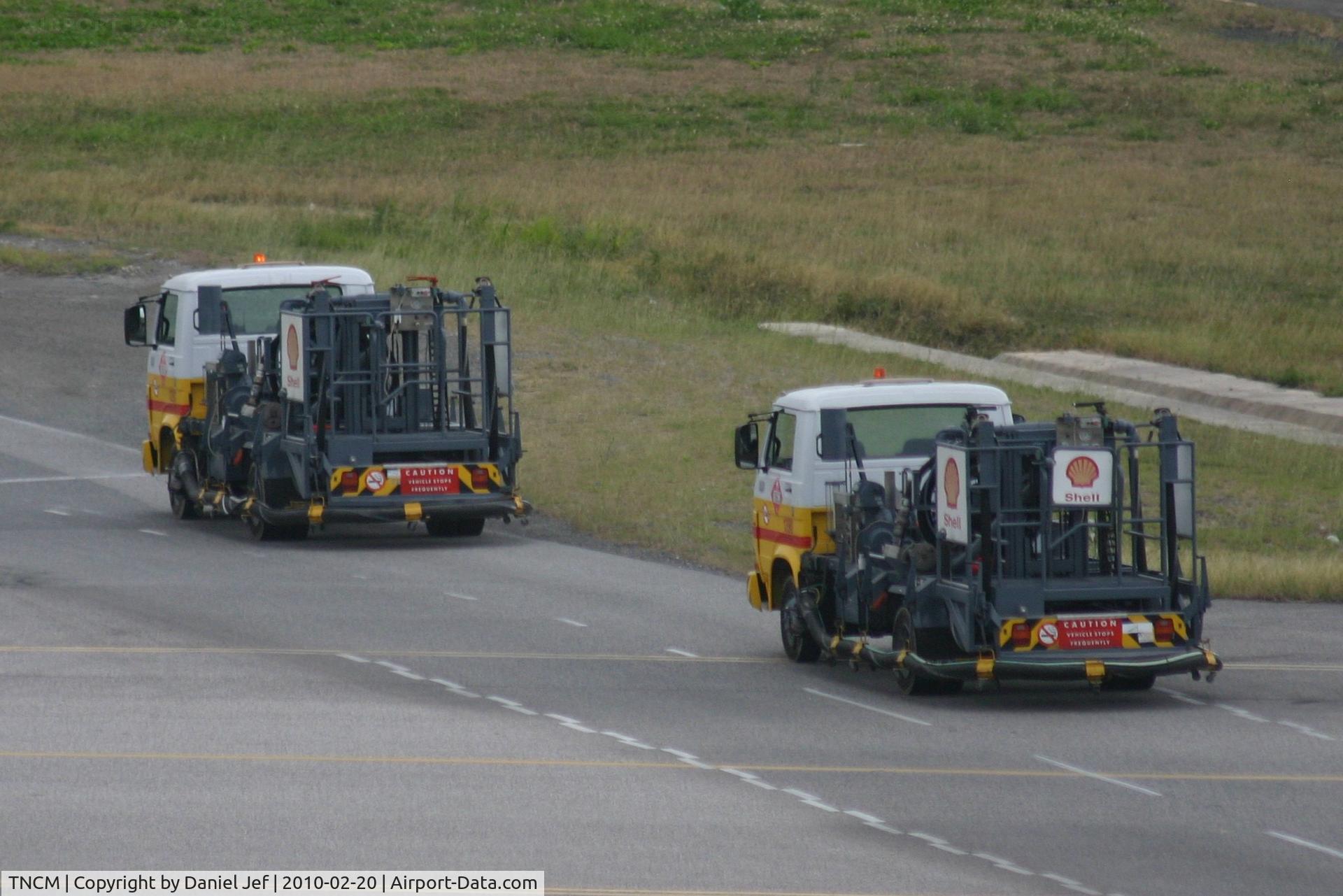 Princess Juliana International Airport, Philipsburg, Sint Maarten Netherlands Antilles (TNCM) - the fuel trucks at TNCM