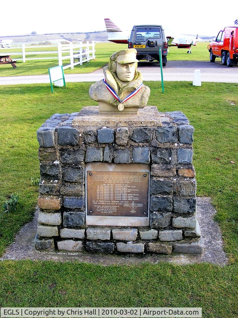 Old Sarum Airfield Airport, Salisbury, England United Kingdom (EGLS) - Memorial dedicated to the AOP squadrons that were formed at Old Sarum during the second world war