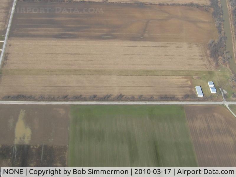 NONE Airport - Uncharted farm strip on Emerson Rd. about 5 miles east of Bowling Green, Ohio.