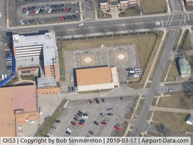 St Vincent Hospital & Medical Center Heliport (OI53) - Looking east