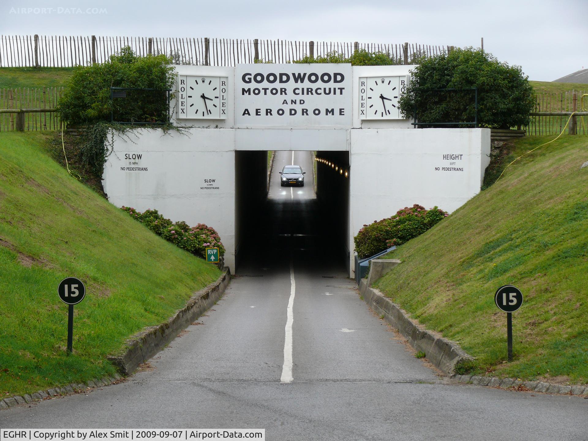 Goodwood Airfield Airport, Chichester, England United Kingdom (EGHR) - Tunnel entree at Goodwood