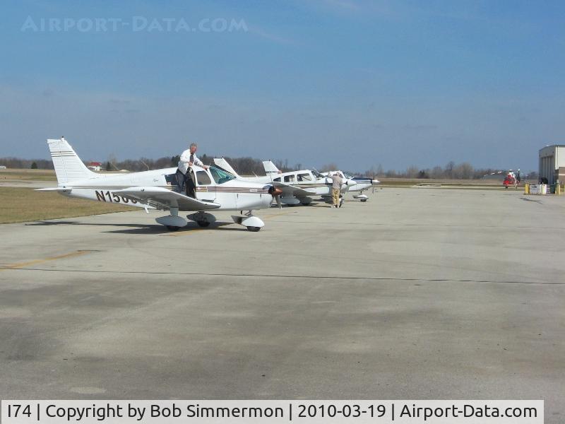 Grimes Field Airport (I74) - Ramp activity during a nice afternoon.