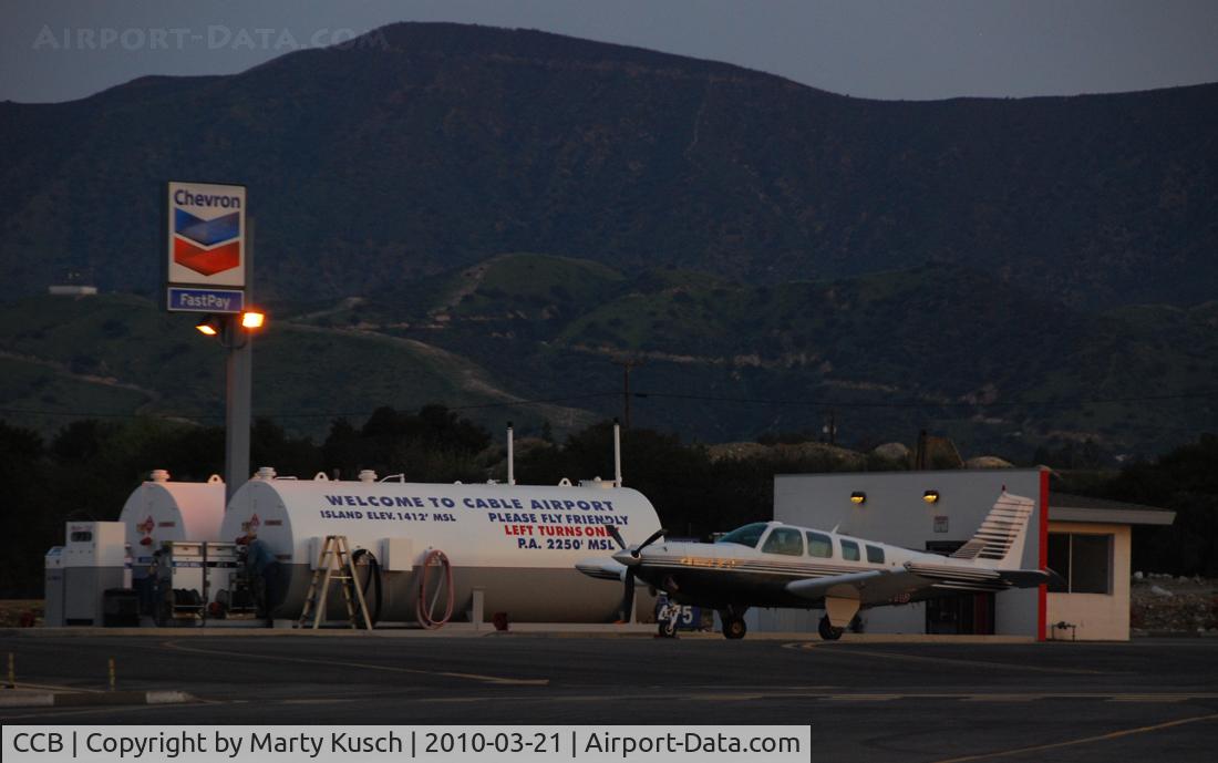 Cable Airport (CCB) - Fuel Island at sunrise