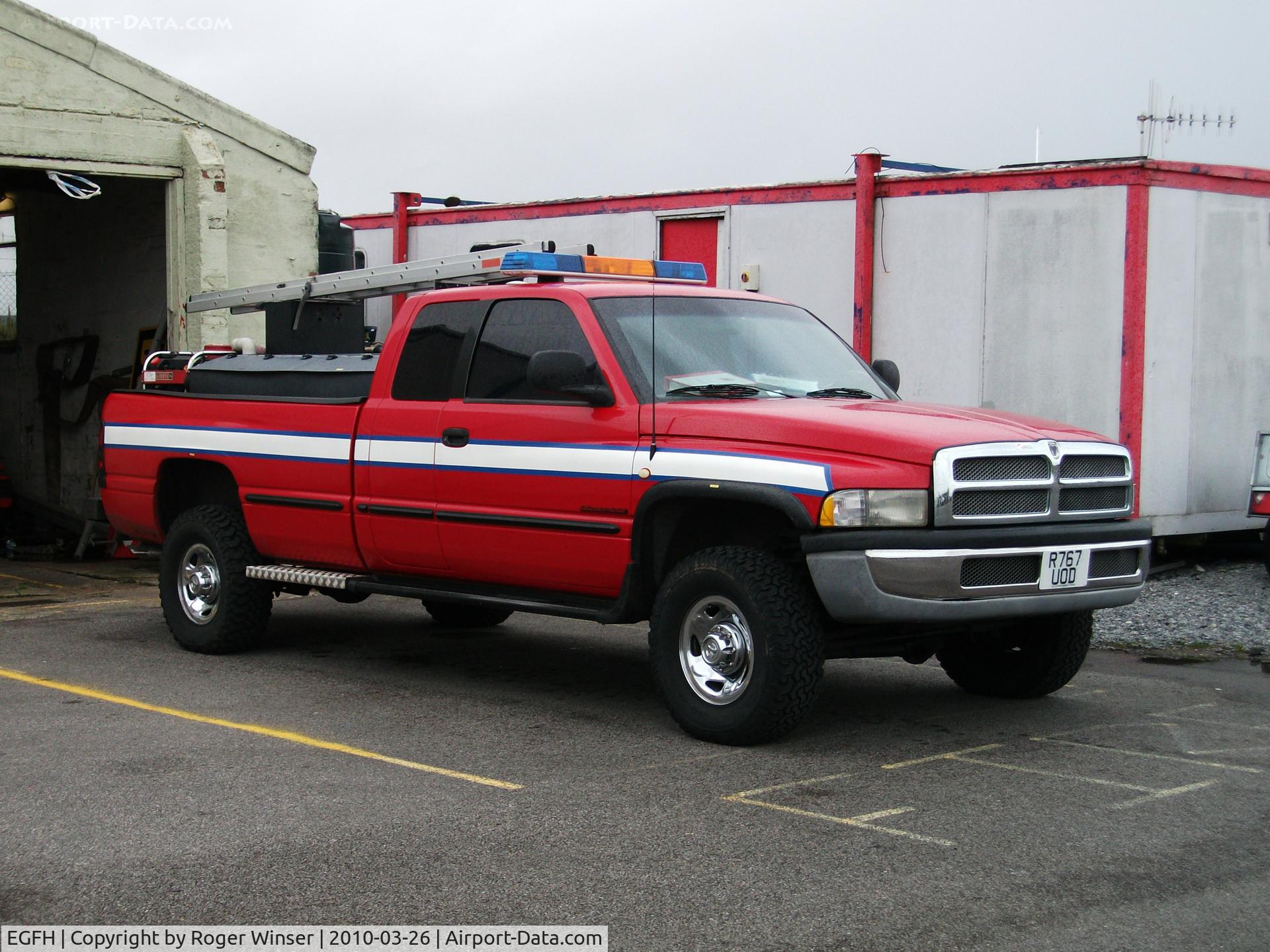 Swansea Airport, Swansea, Wales United Kingdom (EGFH) - Airport Fire and Rescue Services Dodge FIRE2