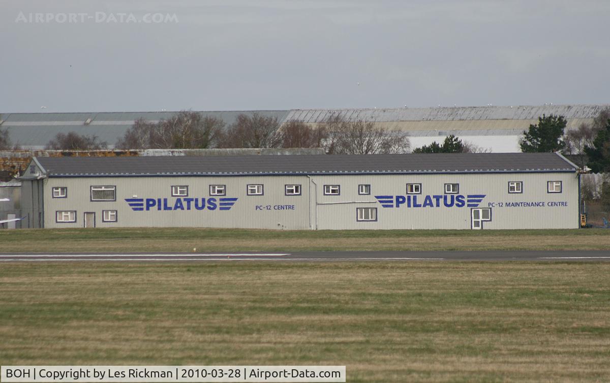 Bournemouth Airport, Bournemouth, England United Kingdom (BOH) - Pilatus's building at Bournemouth Airport