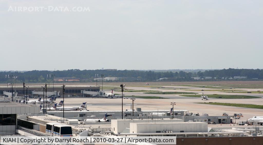 George Bush Intercontinental/houston Airport (IAH) - Looking over Terminal C to Terminal B and A.