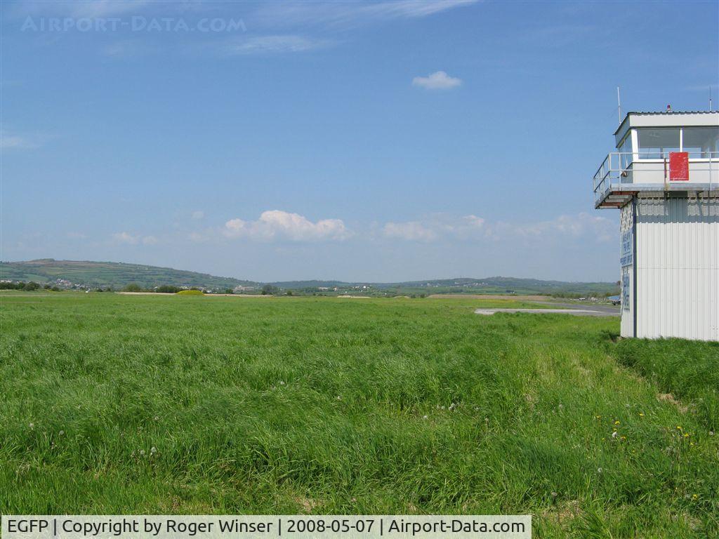 Pembrey Airport, Pembrey, Wales United Kingdom (EGFP) - View looking north towards the control tower