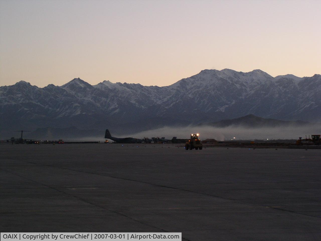 Bagram Air Base Airport, Bagram near Charikar Afghanistan (OAIX) - Flight Liine early morning at Bagram, Afganistan