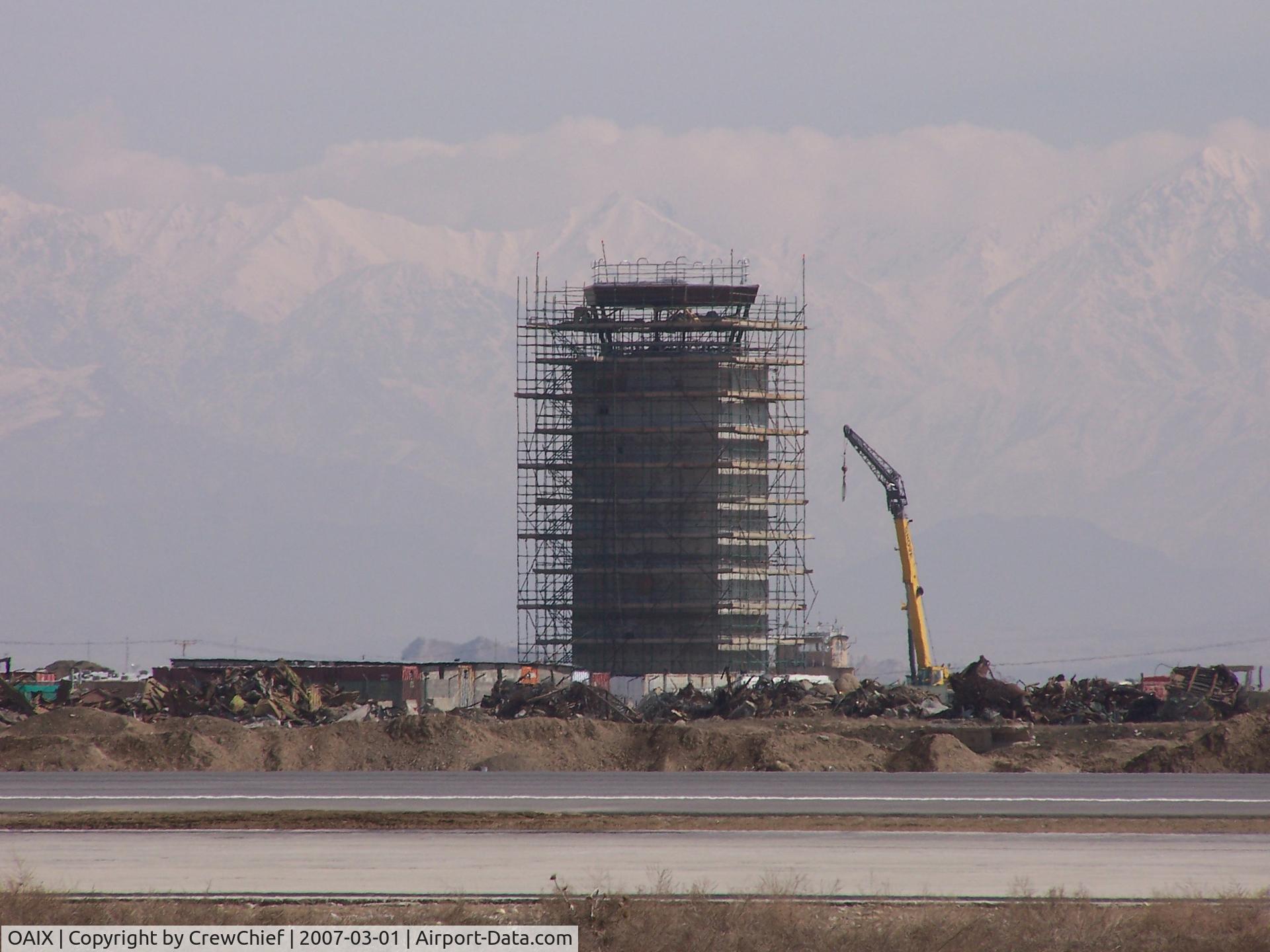 Bagram Air Base Airport, Bagram near Charikar Afghanistan (OAIX) - New tower during construction