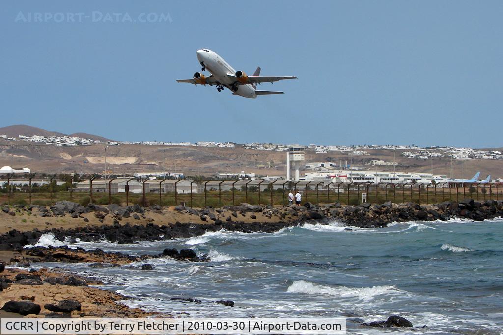 Arrecife Airport (Lanzarote Airport), Arrecife Spain (GCRR) - Jettime B737 takes off down wind from Arrecife