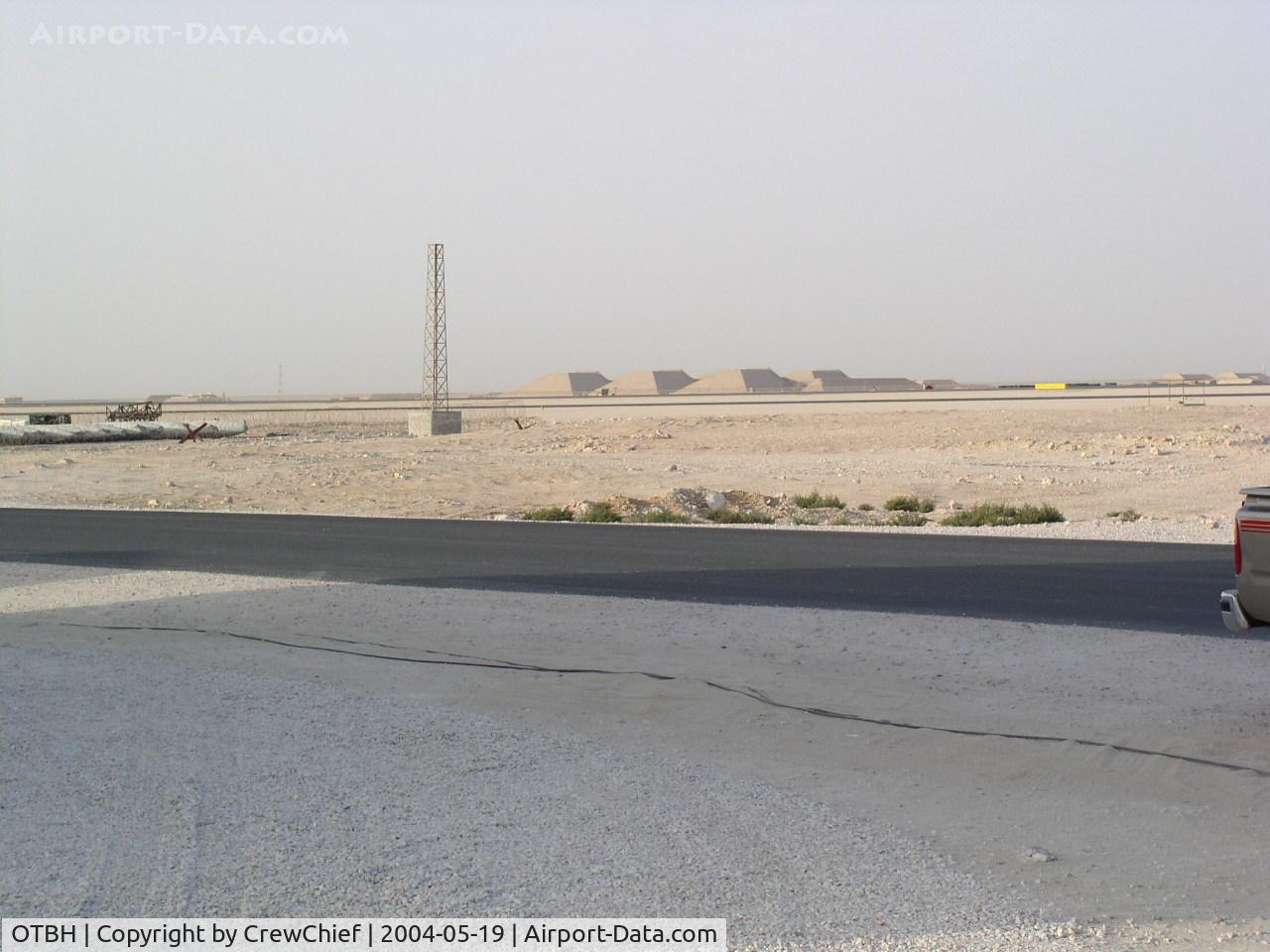 Al Udeid Air Base Airport, Doha Qatar (OTBH) - Al Udeid taxiway and runway