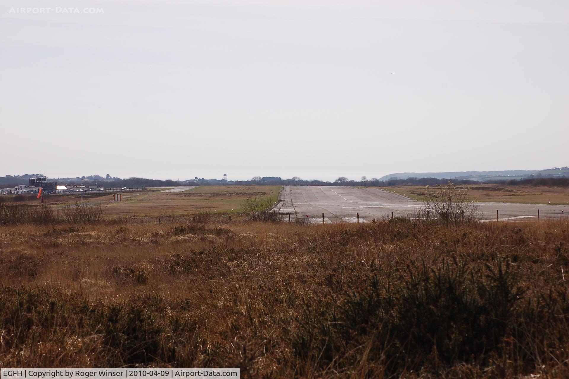 Swansea Airport, Swansea, Wales United Kingdom (EGFH) - Looking south west towards Runway 04/22