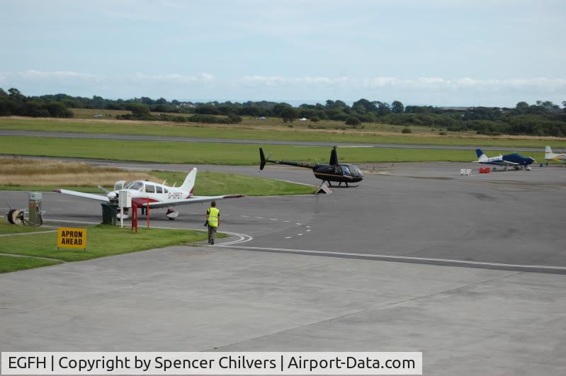Swansea Airport, Swansea, Wales United Kingdom (EGFH) - G-OPET Waiting For Fuel