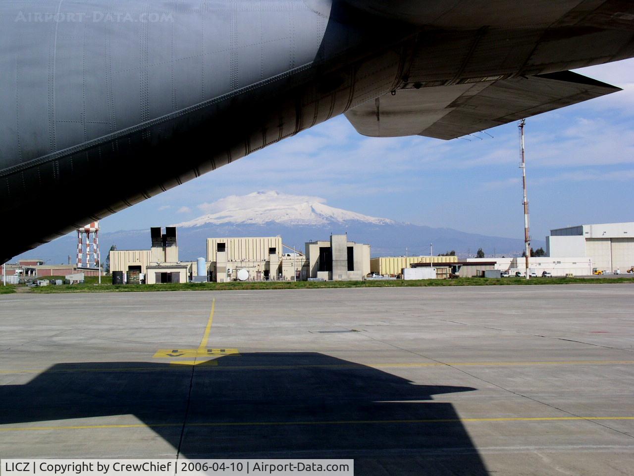 Sigonella Airport (military), Catania Italy (LICZ) - Mount Etna from taxiway