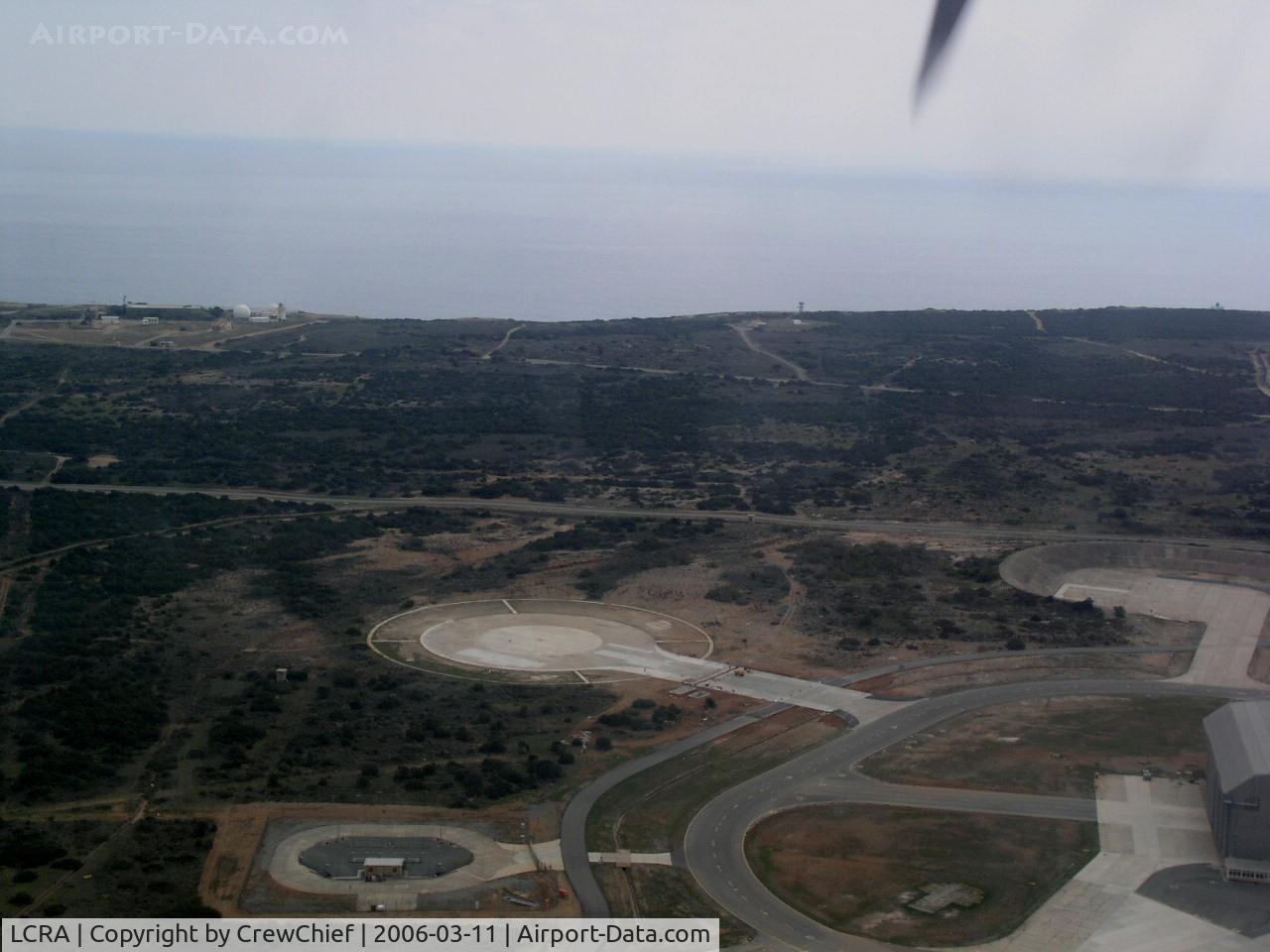 RAF Akrotiri Airport, Akrotiri Cyprus (LCRA) - Taxiways and runup areas from the air