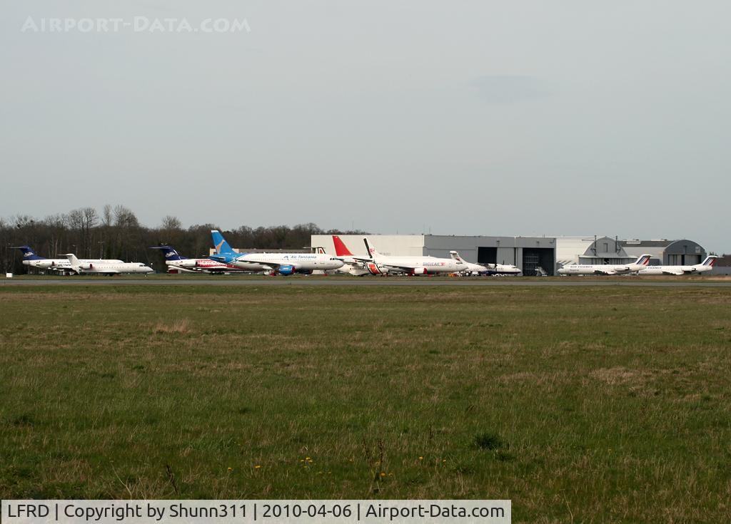 Dinard Pleurtuit Saint-Malo Airport, Dinard France (LFRD) - Overview of the maintenance area...