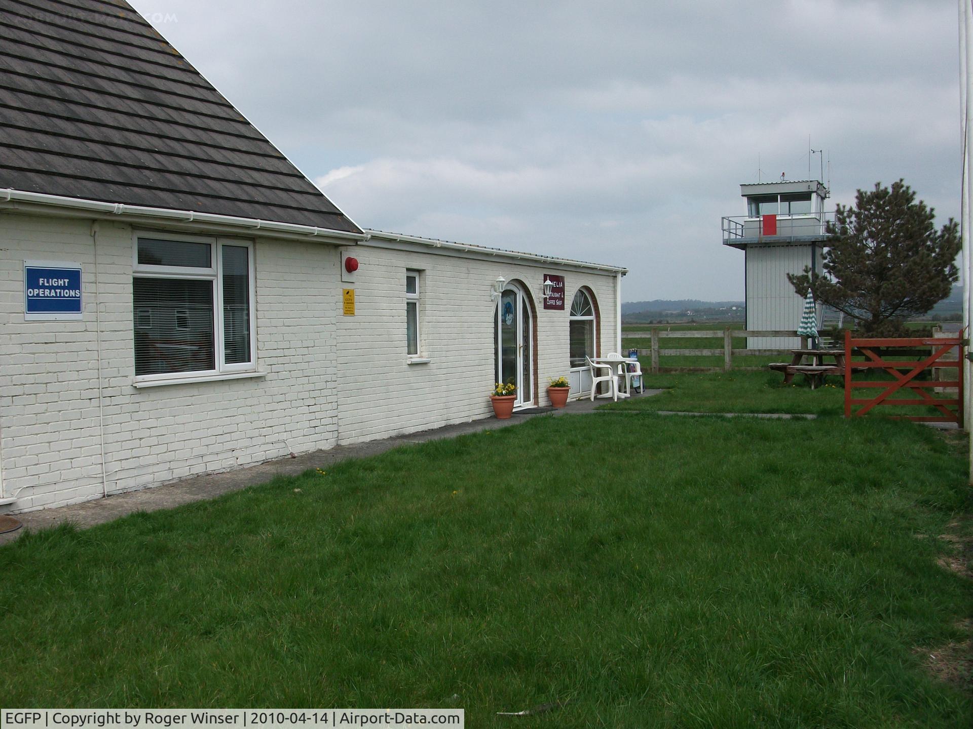 Pembrey Airport, Pembrey, Wales United Kingdom (EGFP) - Flight operations office, Amelia Restuarant and Coffee Shop and control tower