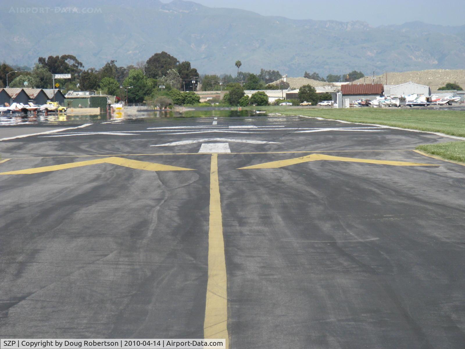 Santa Paula Airport (SZP) - Runway 04, 2,713' by 60' asphalt (displaced threshold 174'), Right-Hand Pattern. Night Operations Prohibited. CTAF 122.9