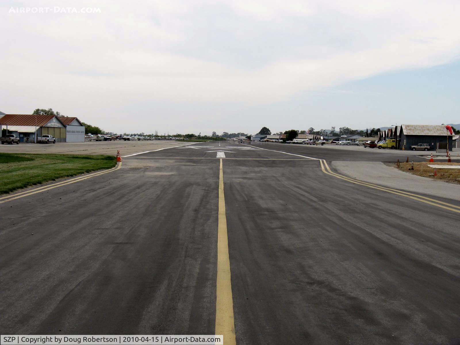 Santa Paula Airport (SZP) - Runway 22, 2,713' by 60' asphalt (displaced threshold 230'), Left-Hand Pattern-Calm Wind Runway. Night Operations Prohibited. CTAF 122.9