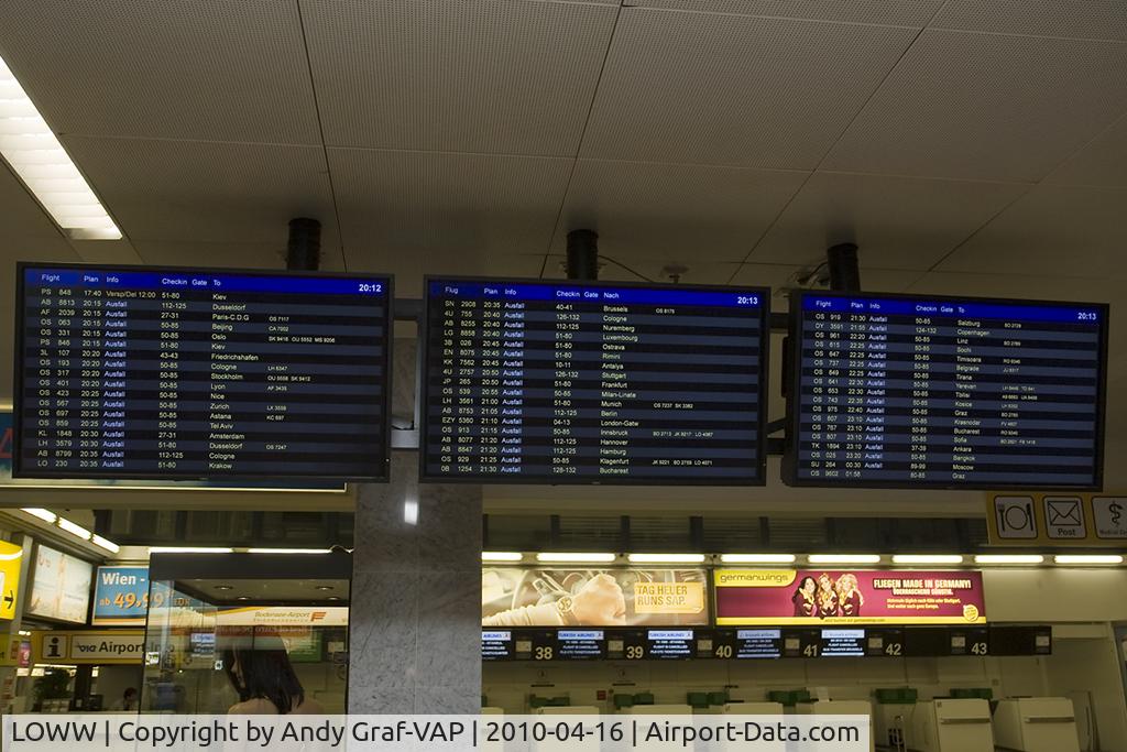 Vienna International Airport, Vienna Austria (LOWW) - Volcanic ash stops traffic at LOWW.