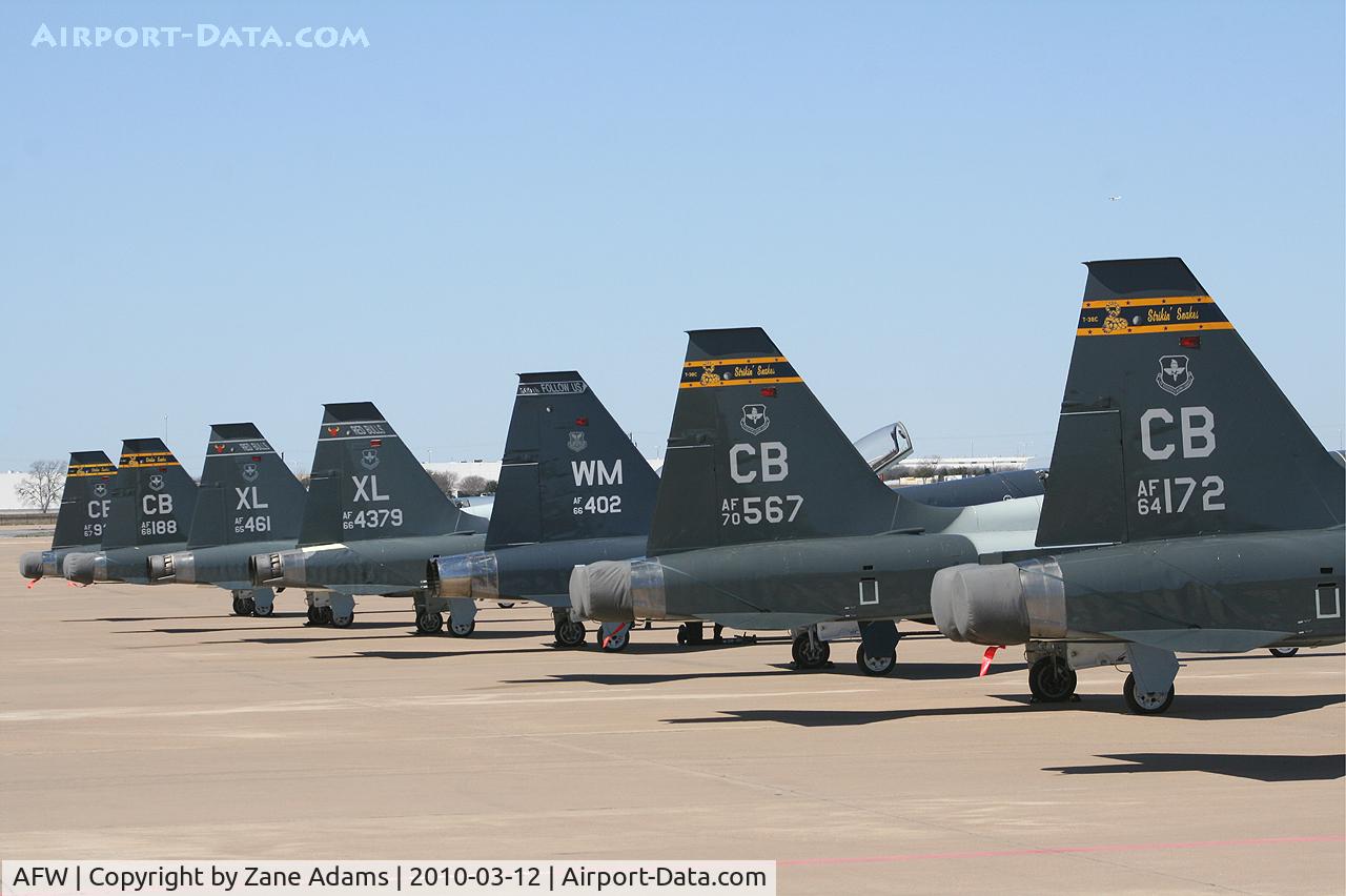 Fort Worth Alliance Airport (AFW) - USAF T-38's on the ramp at Alliance Airport, Fort Worth, Texas. It's all about the Training....and.... the $100 hamburger WOOT! 