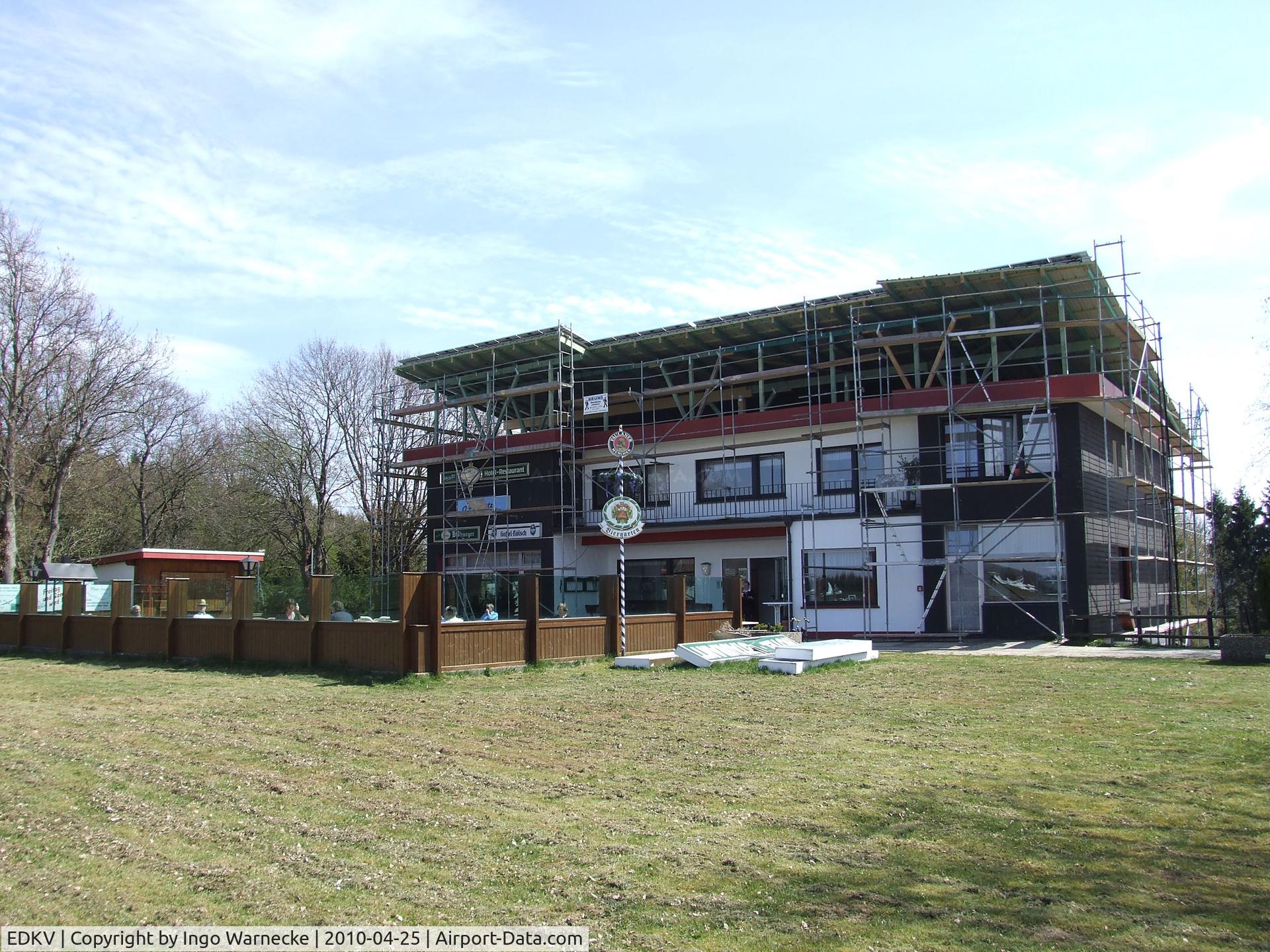 Dahlemer Binz Airport, Dahlem Germany (EDKV) - the airfield restaurant and hotel, just being enlarged