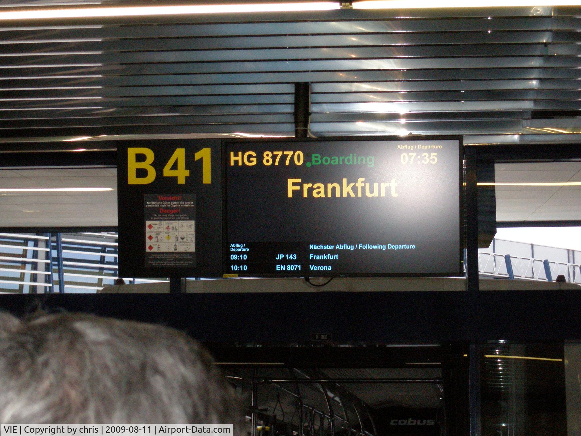 Vienna International Airport, Vienna Austria (VIE) - .