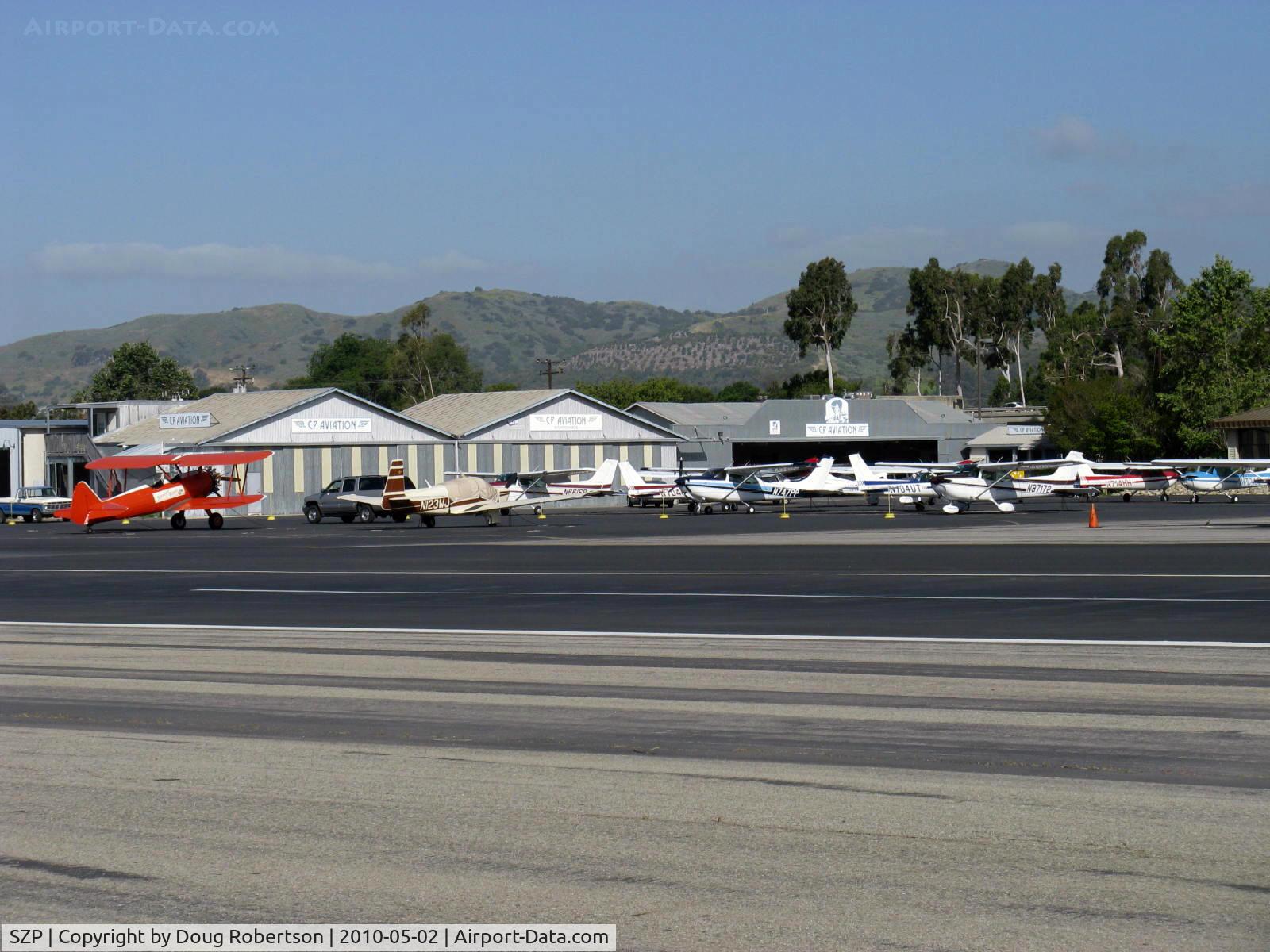 Santa Paula Airport (SZP) - CP Aviation, FBO offering aircraft maintenance, inspections, repair and flight training-specializing in tailwheel, aerobatics and advanced aerobatics.