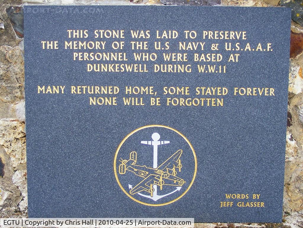 Dunkeswell Aerodrome Airport, Honiton, England United Kingdom (EGTU) - Memorial dedicated to the squadrons that were based at Dunkeswell during the second world war