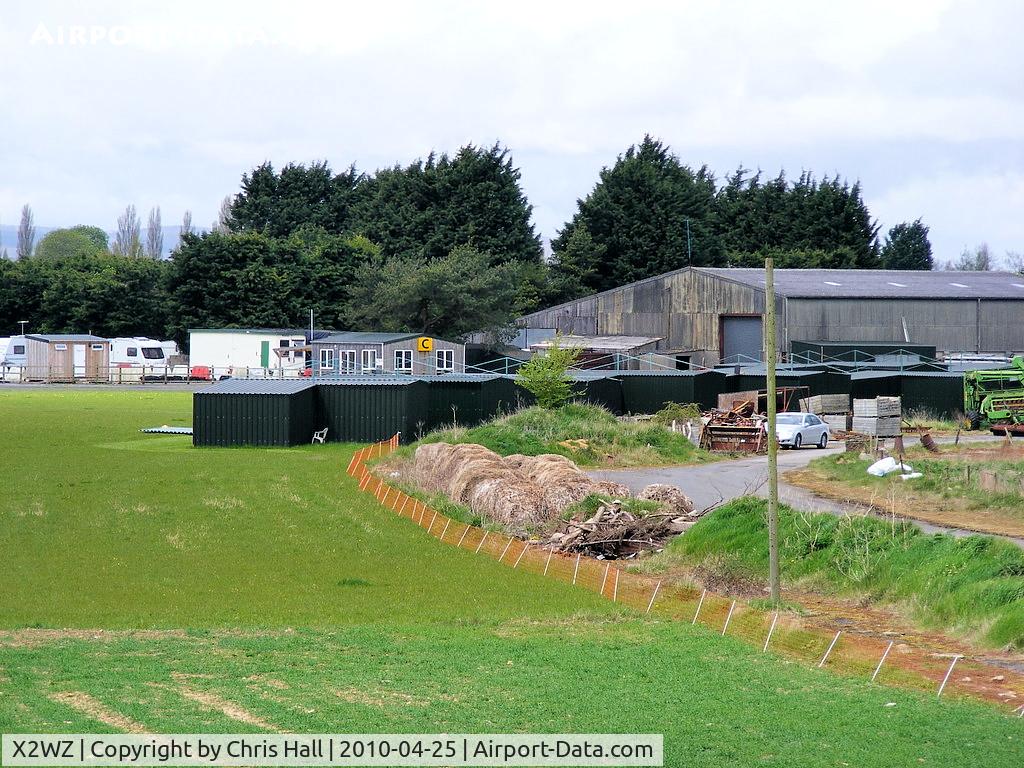 X2WZ Airport - The hangars and club house at Weston Zoyland taken from the former WWII tower