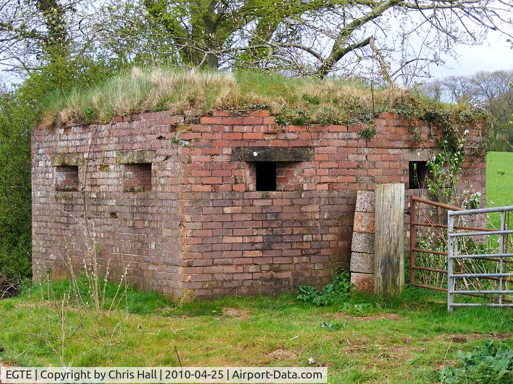 Exeter International Airport, Exeter, England United Kingdom (EGTE) - WWII pillbox on the perimeter of Exeter Airport