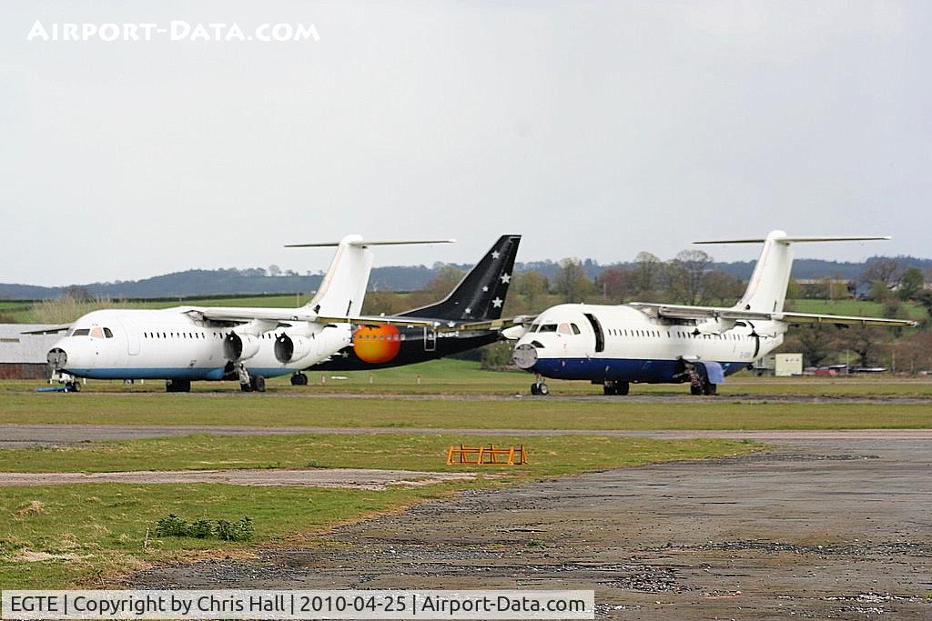 Exeter International Airport, Exeter, England United Kingdom (EGTE) - BAe 146's in storage at Exeter Airport