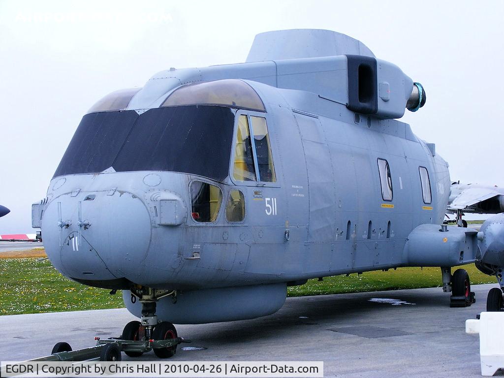 RNAS Culdrose Airport, Helston, England United Kingdom (EGDR) - Merlin at the School of Flight Deck Operations at RNAS Culdrose