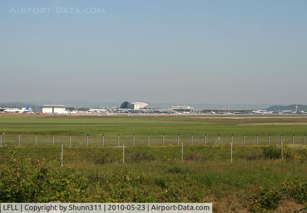Lyon Saint-Exupéry Airport (formerly Satolas Airport), Lyon France (LFLL) - Overview of the airport... from one on the best spotting point of LFLL