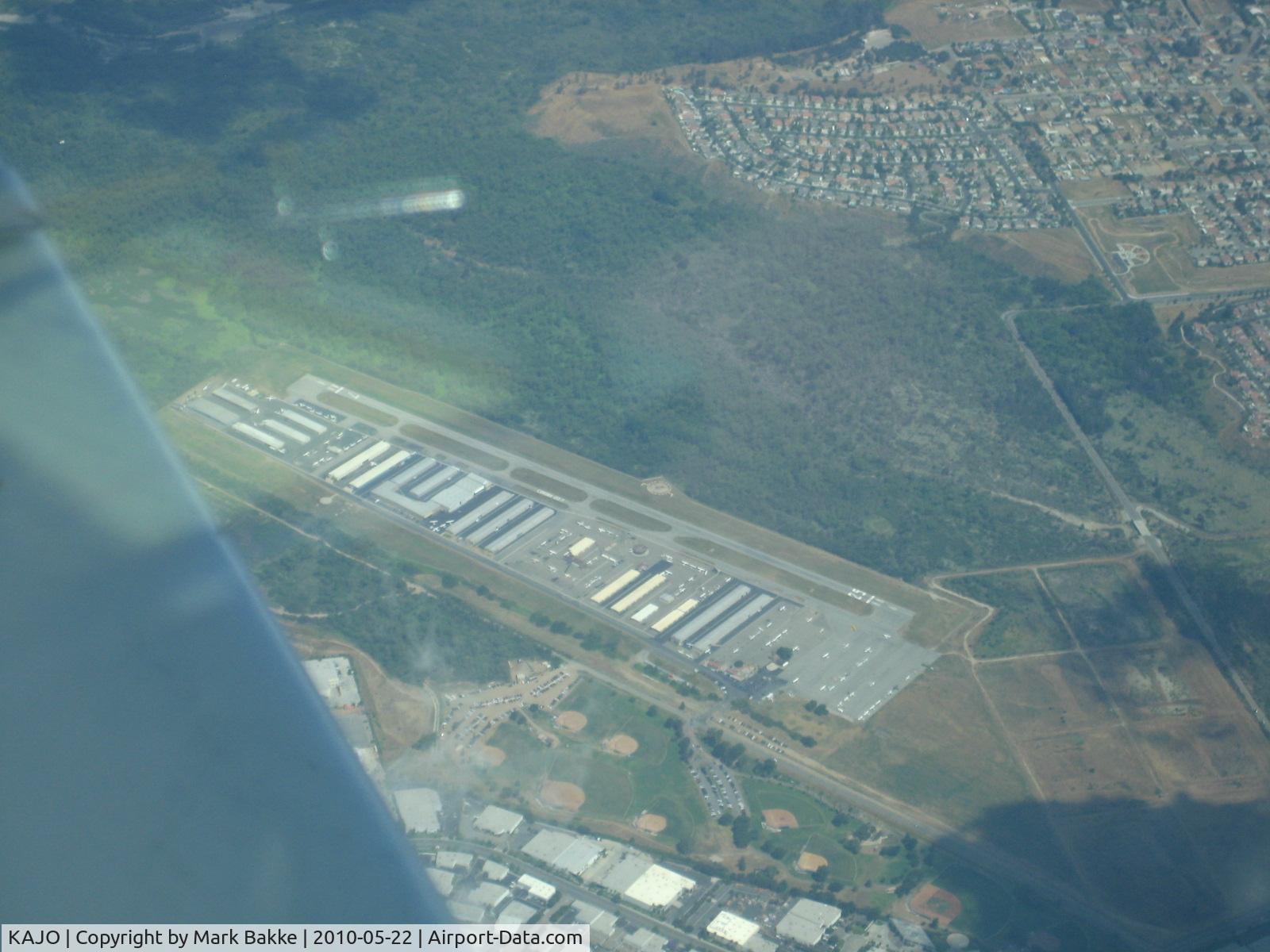 Corona Municipal Airport, Aerial view.