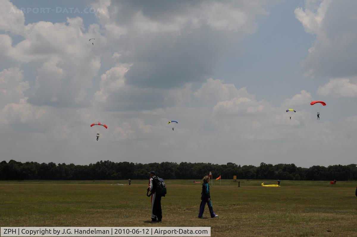 Zephyrhills Municipal Airport (ZPH) - Skydivers at Zephyrhills FL