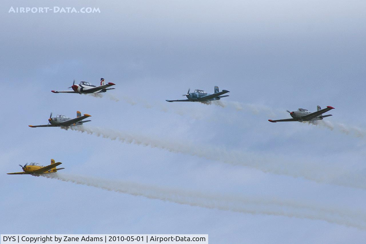 Dyess Afb Airport (DYS) - Texas Twisters T-34 aerobatic team - At the B-1B 25th Anniversary Airshow - Big Country Airfest, Dyess AFB, Abilene, TX