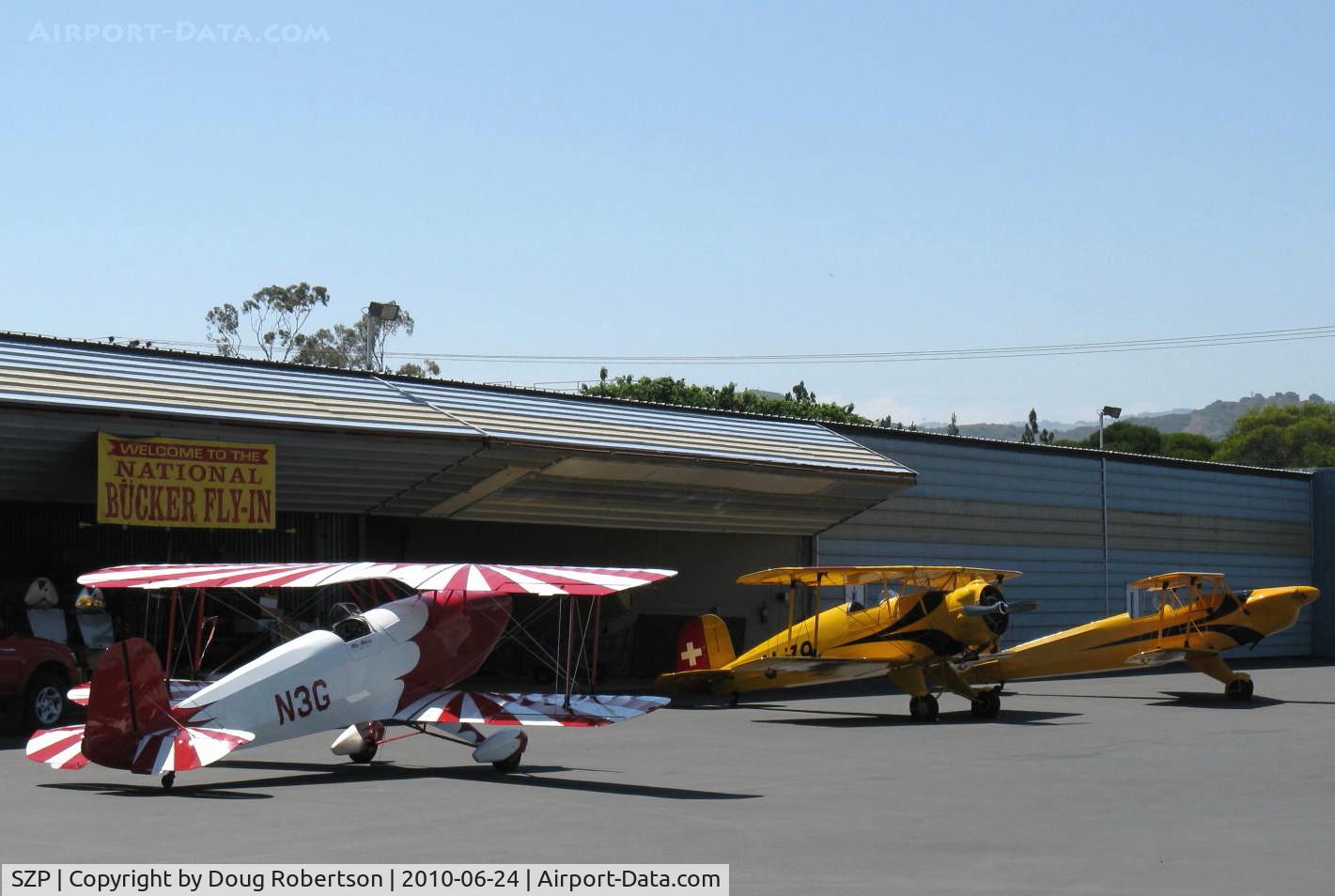 Santa Paula Airport (SZP) - Early Arrivals-National Bucker Fly-In