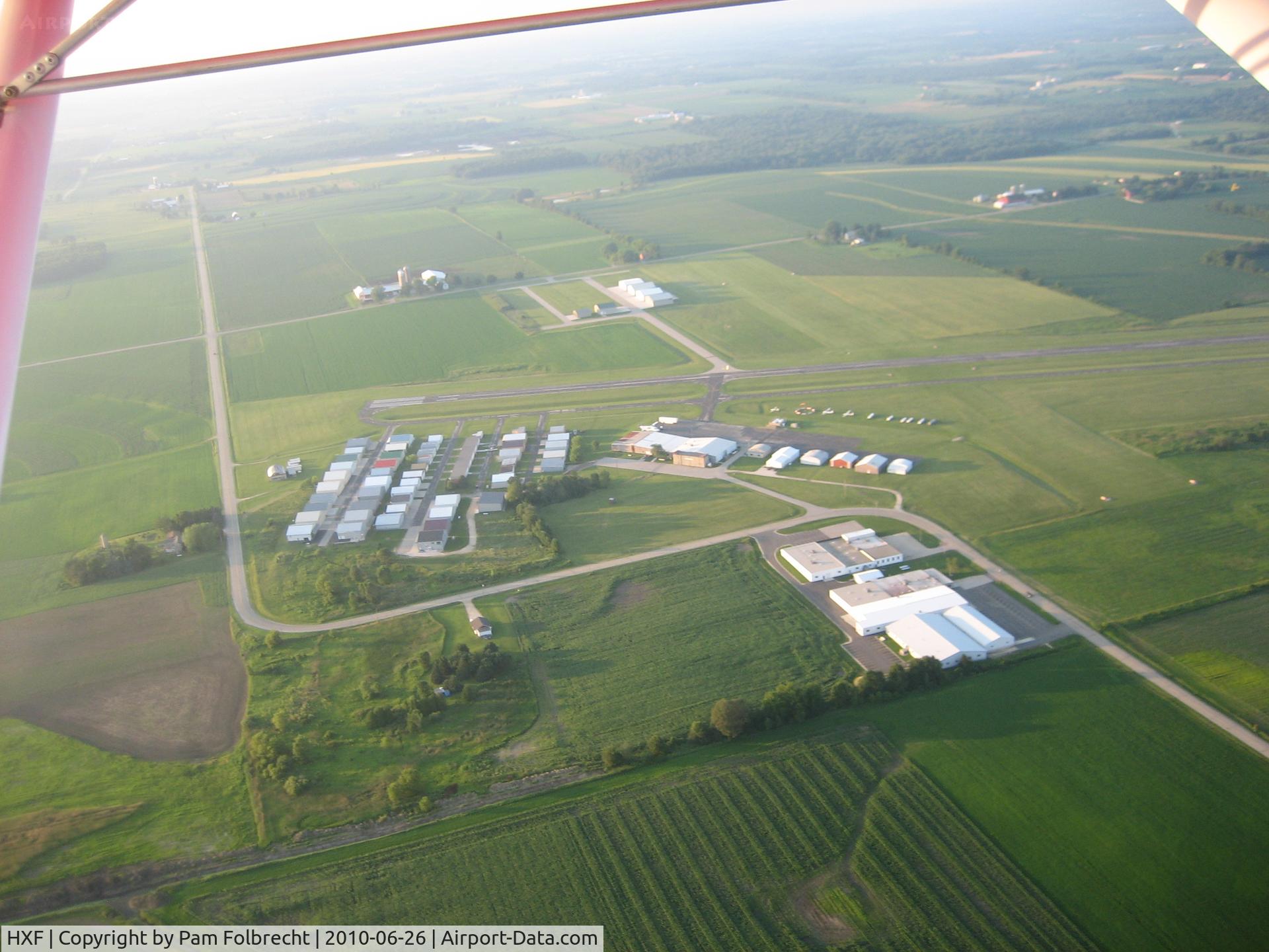 Hartford Municipal Airport (HXF) - Aerial view of the field