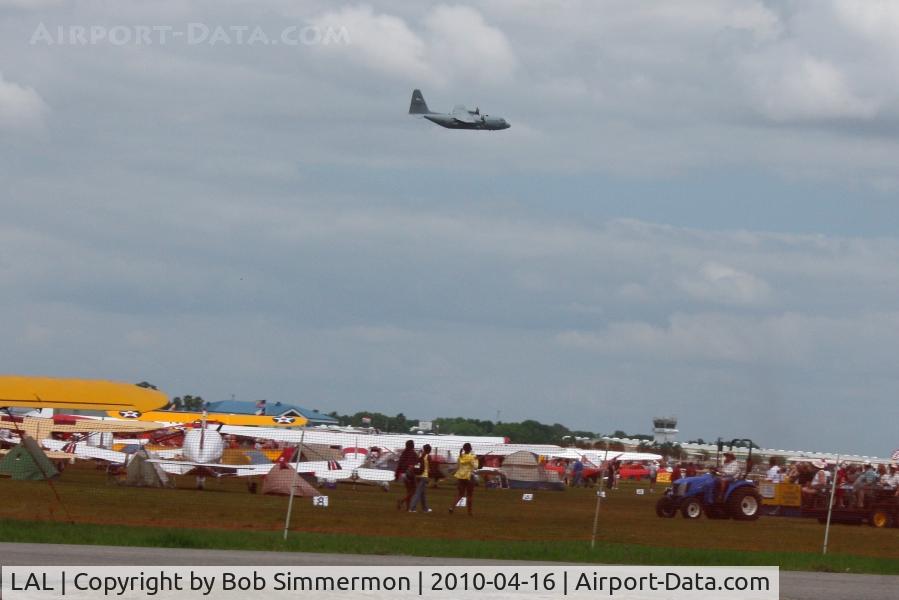Lakeland Linder Regional Airport (LAL) - Air Force C-130 overflying Sun N Fun 2010.