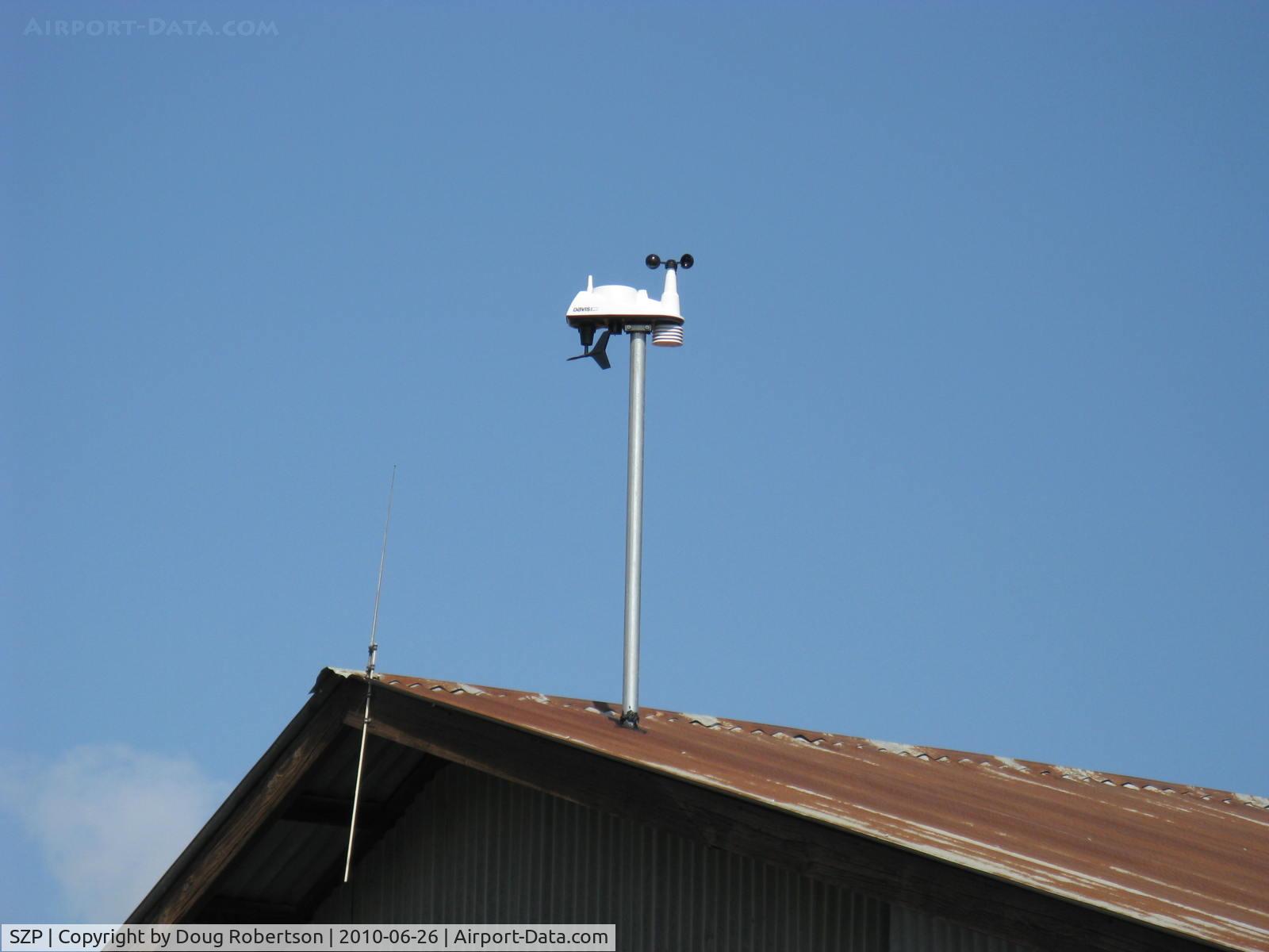 Santa Paula Airport (SZP) - Weather Station on hangar-solar powered.