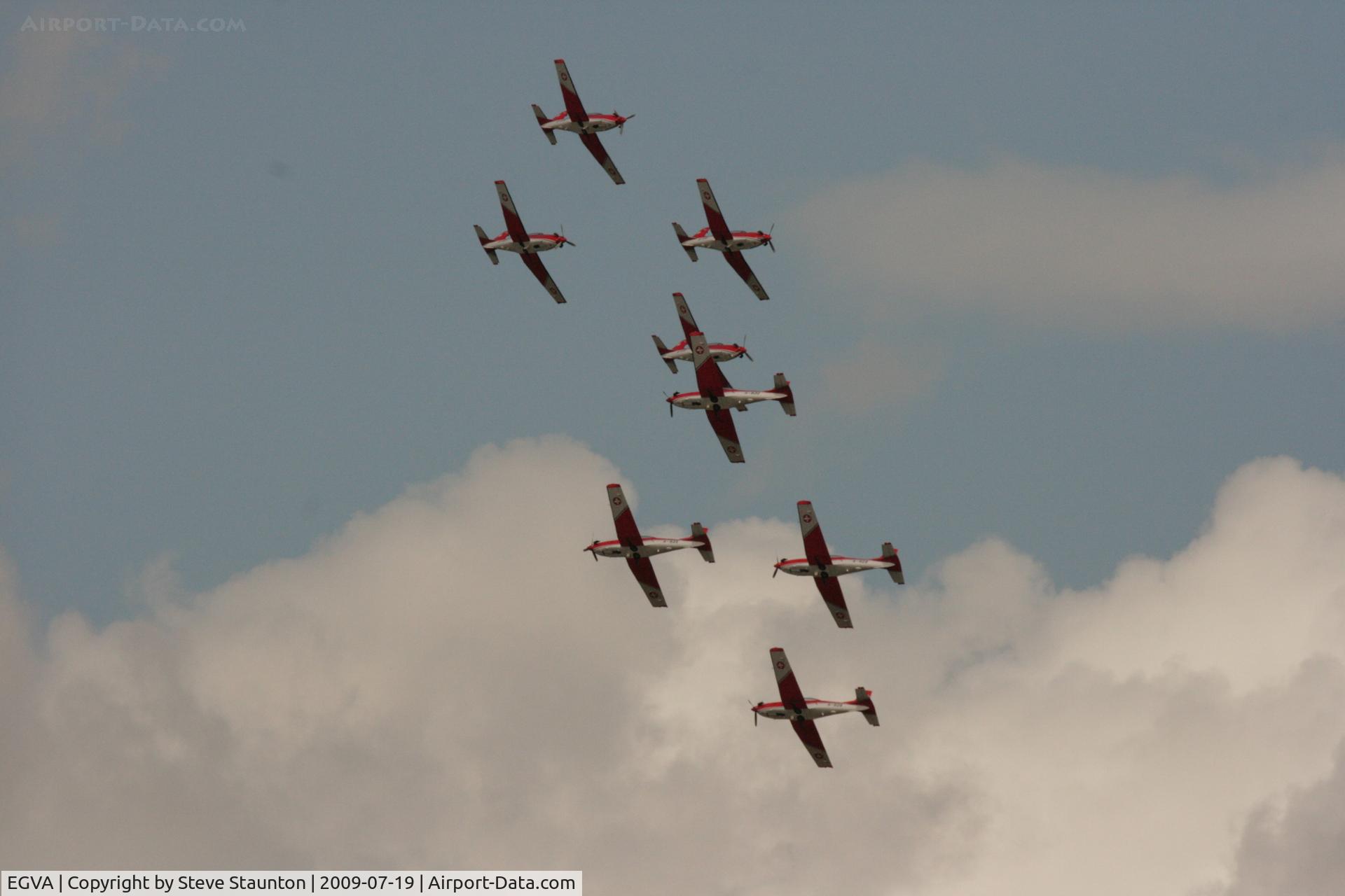 RAF Fairford Airport, Fairford, England United Kingdom (EGVA) - Taken at the Royal International Air Tattoo 2009 - PC-7 Team display