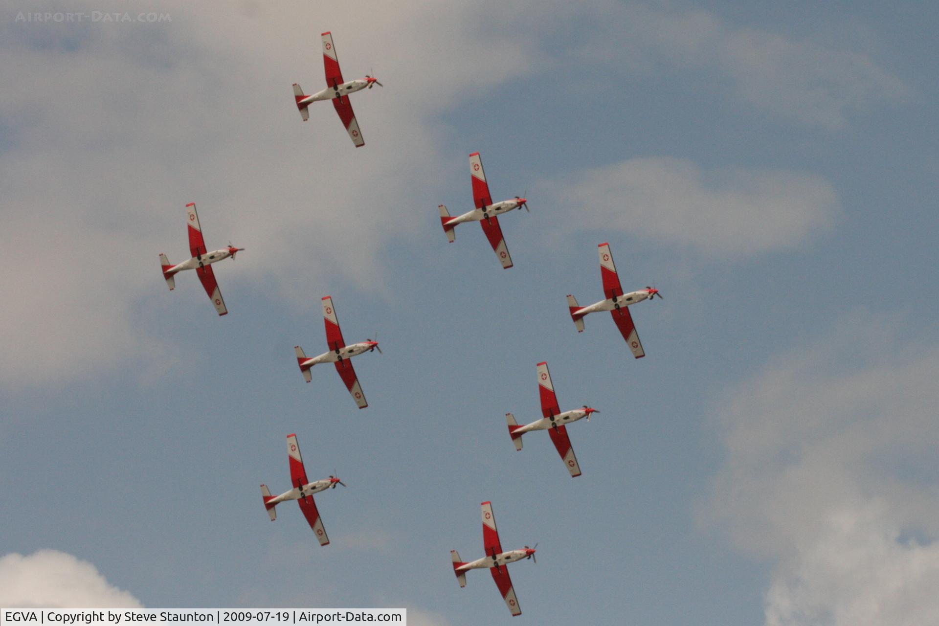 RAF Fairford Airport, Fairford, England United Kingdom (EGVA) - Taken at the Royal International Air Tattoo 2009 - PC-7 Team display