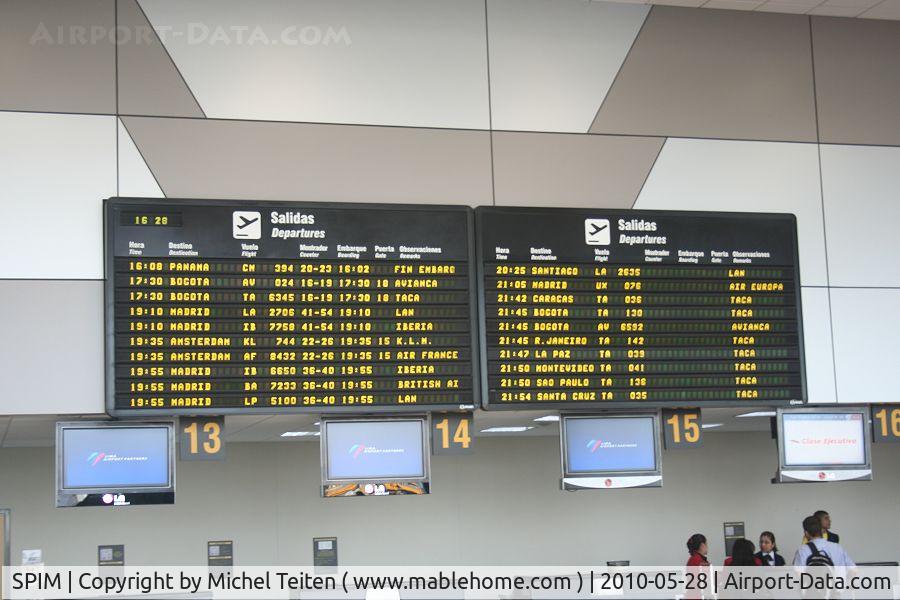 Jorge Chávez International Airport, Callao/Lima, Lima Metropolitan Area Peru (SPIM) - Departures
