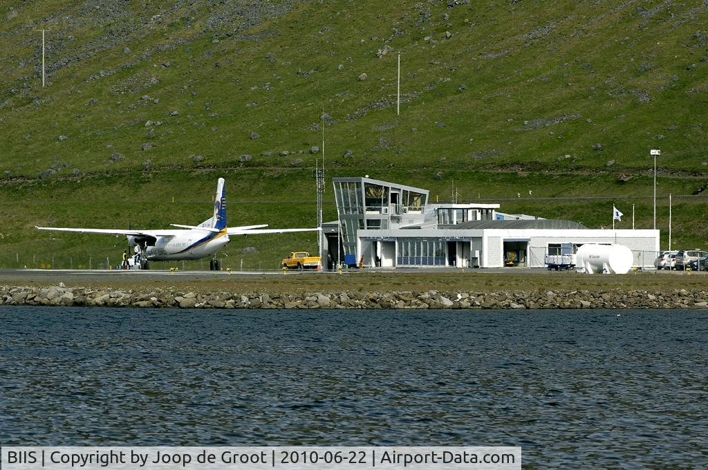 Ísafjörður Airport, Ísafjörður Iceland (BIIS) - regional airport in the northwest of Iceland. TF-JMN is on the flightline