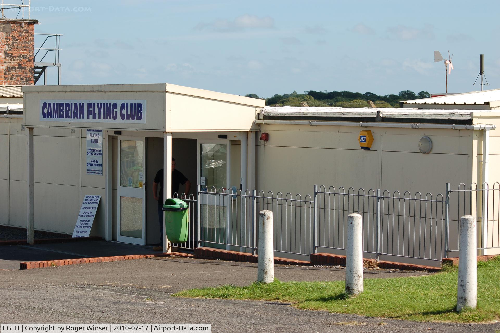 Swansea Airport, Swansea, Wales United Kingdom (EGFH) - Cambrian Flying Club HQ